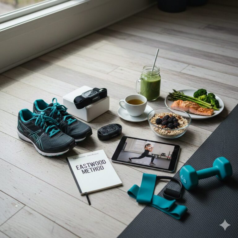 Emily Blunt fitness training with Monique Eastwood