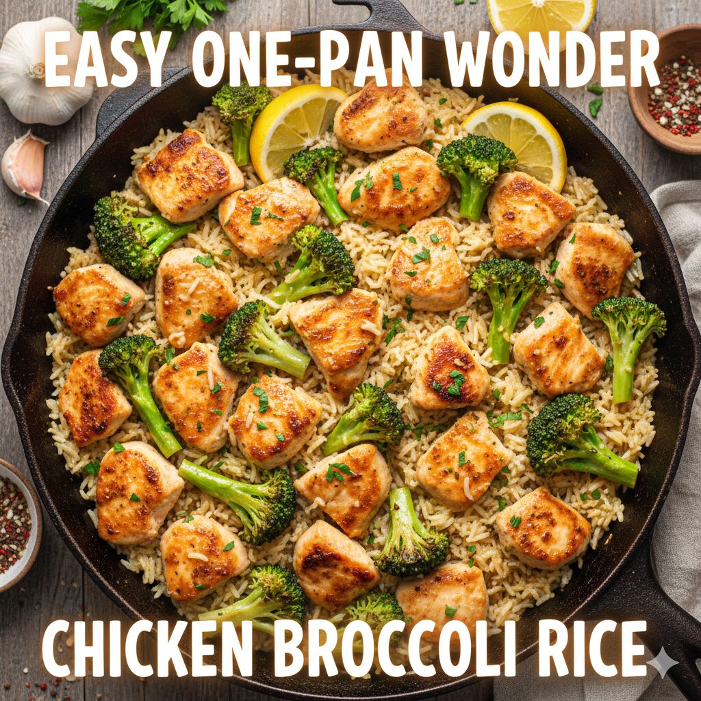 Easy One-Pan Chicken Broccoli Rice Recipe (Healthy & Fast)
